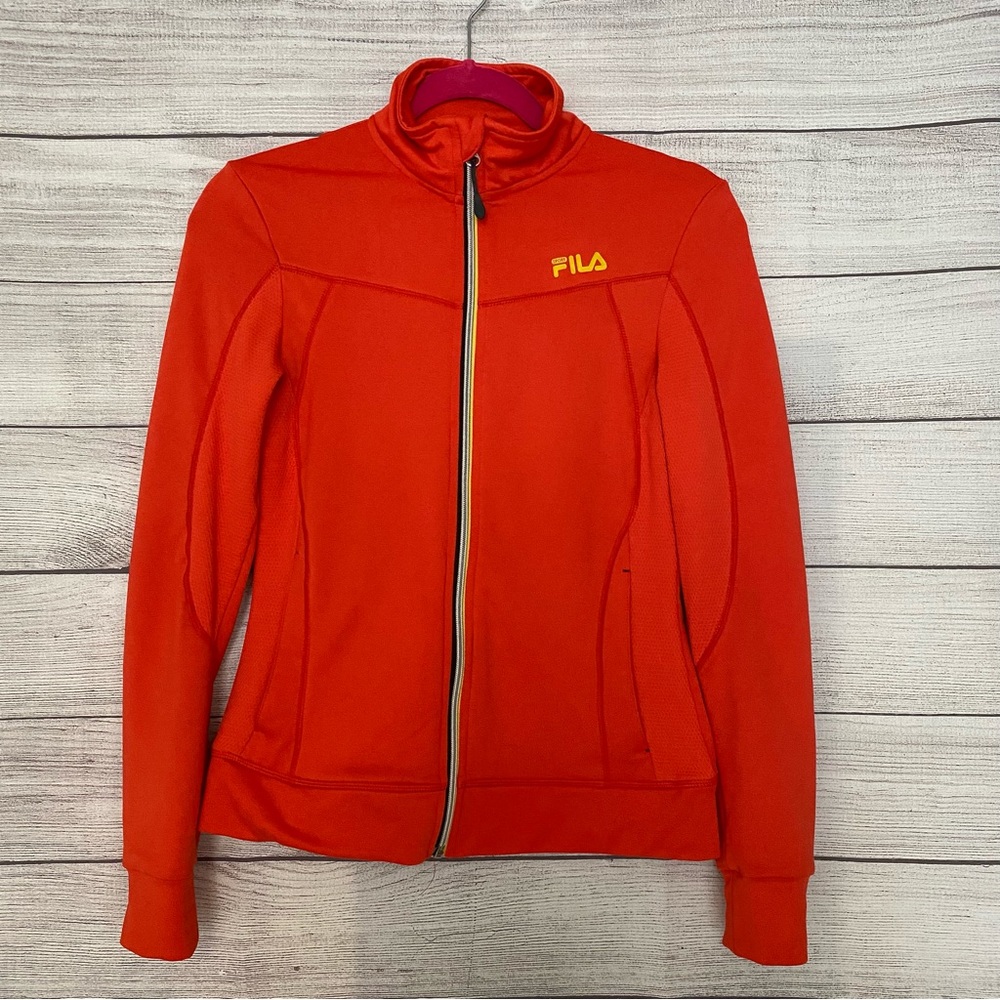 FILA Women's Sports Performance Zip-Up Jacket with Underarm Mesh Sleeve -Size:XS